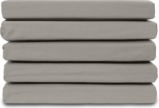 Ten Cate Hoeslaken - Hoeslaken Topper 160x200 - Hoeslaken 160x200 - Geschikt voor Topper Matras 160 x 200 - Katoensatijn - Topdekmatras 160x200 - Hoekhoogte 10 cm - Grijs