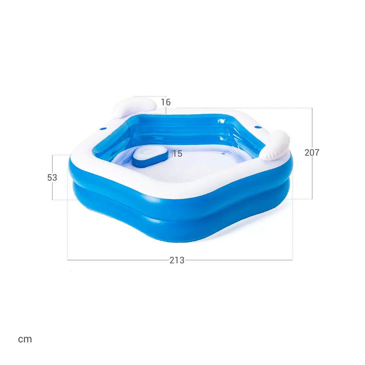 Bestway Opblaasbaar Gezinszwembad Backyard Oasis - 213 x 206 x 69 cm