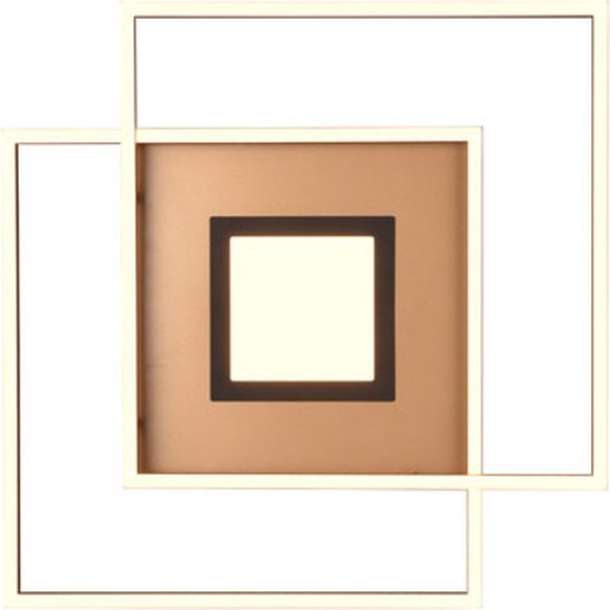 Trio Plafonniere Via – LED Plafondlamp – 36W – Messing – 50 x 50 x 6,5 cm