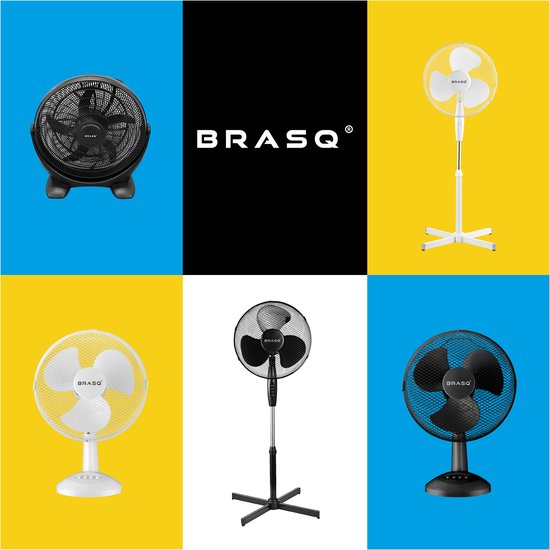 BRASQ Torenventilator F500 – 80 cm Hoog – Zwart – Stil – Met Afstandsbediening – Timer & Slaapmodus – Staande Ventilator – 50W – Voor Slaapkamer & Kantoor