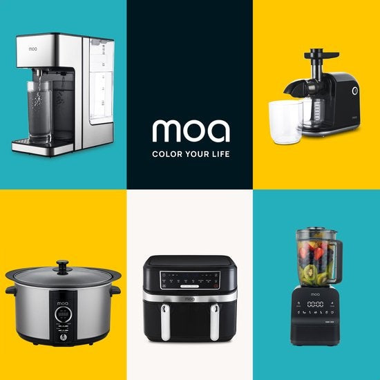 MOA Digitale Slowcooker 6,5 liter - RVS - BPA vrij - SC65D - Zilver