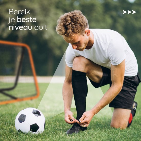 Volcan Dubbelzijdige Rebounder - Voetbal Trainingsmateriaal - Verstelbare Voetbal Bouncer - 85 x 85 cm - Inclusief Grondankers - Dubbele Progressie