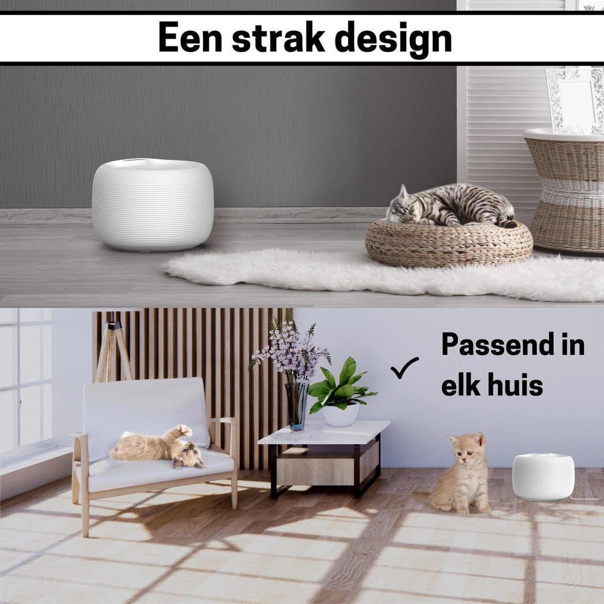BOME Drinkfontein voor Katten en Honden - 2.5 Liter - Automatische Spoeling - Inclusief 2 Filters
