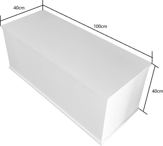 VDD - Opbergkist - 100 x 40 x 40 cm - Wit