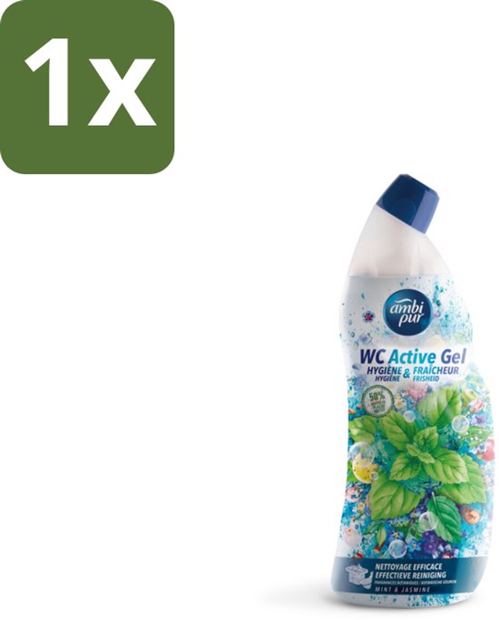 Ambi Pur - Toiletreiniger - WC Active Gel - Mint & Jasmijn - 750 ml - 1 stuk