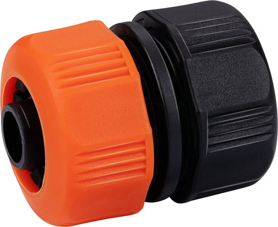 BLACK+DECKER Slangverbinder 1/2" - 13 ⌀ MM - Tuinslangkoppeling - Zwart/Oranje