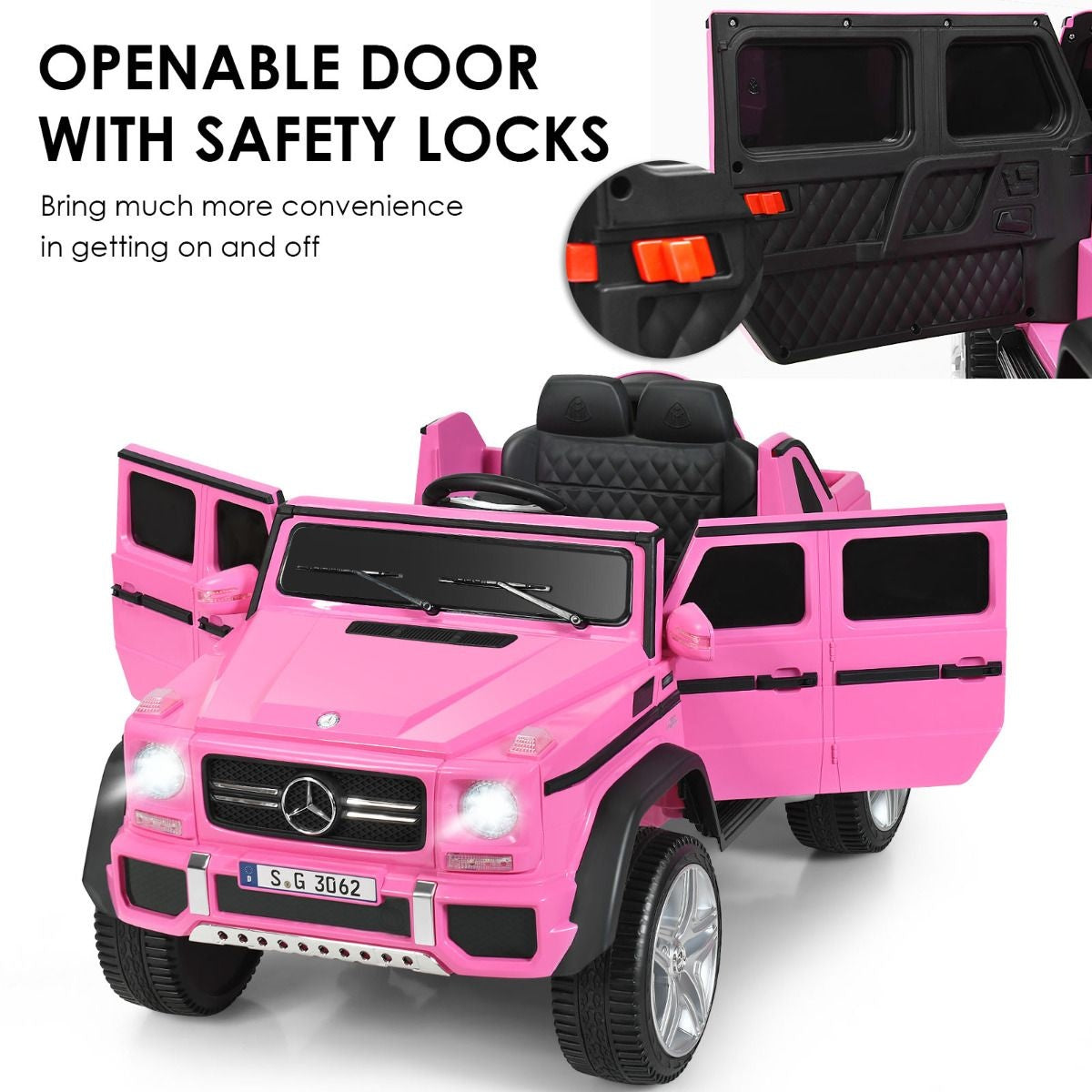 Coast Elektrische kinderauto - Mercedes Benz - tot 8 jaar - Max. 30 kg - Roze