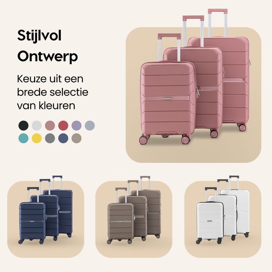 SC Urban Adventurer - Medium Reiskoffer - Cijferslot - 44x27x66cm - 78L - Reiskoffer met Kofferslot - Spinner wielen - Roze