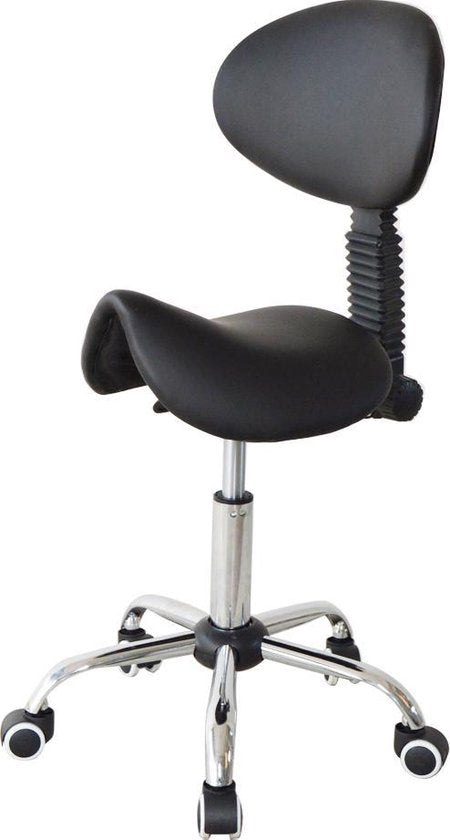 VDD Zadelkruk - Ergonomisch kantelbare rugleuning - Hoogte verstelbaar - 38x36x96cm