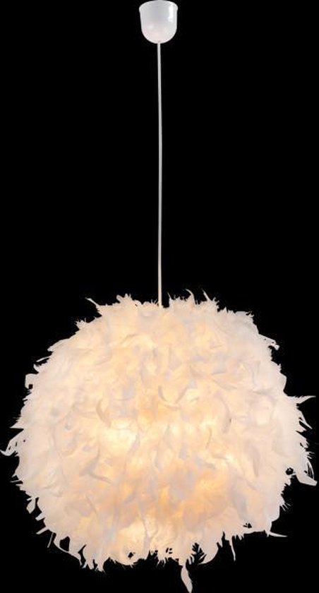 Globo - hanglamp - Katunga - wit - kunststof - Ø 45cm - E27 - 15057