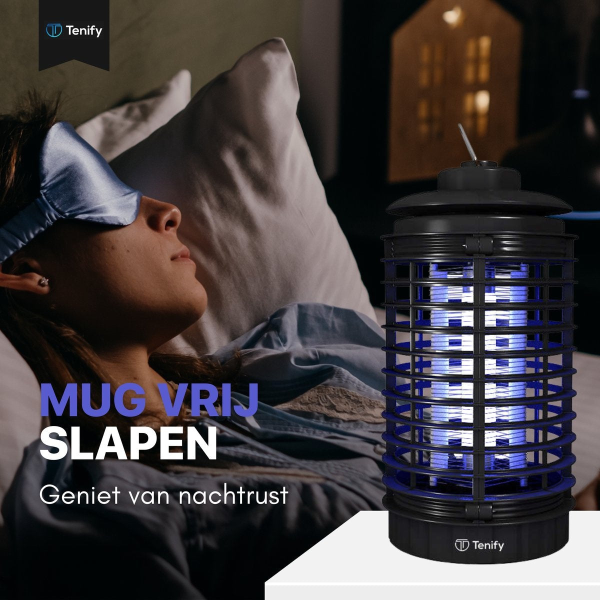 Tenify Muggenlamp - Ophangbaar - Elektrische - Binnen & Buiten - Muggenvanger - Insectenlamp - Muggenlamp UV - Anti Muggen Lamp - Muggenstekker - Vliegenlamp - Vliegenvanger