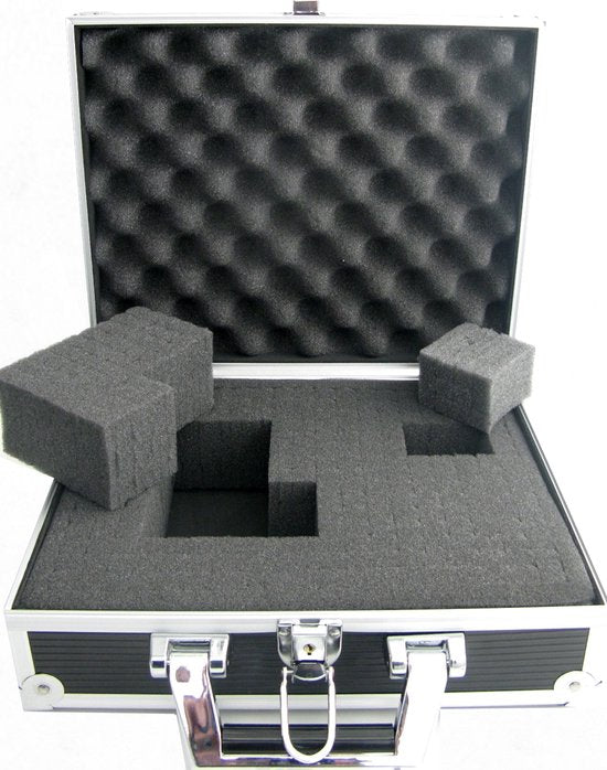 VDD - koffer met rasterschuim - kleur: zilver - 40 x 30 x 11 cm