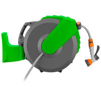 Gardebruk Slanghaspel - Automatisch Oprollen 30 m – Groen Grijs