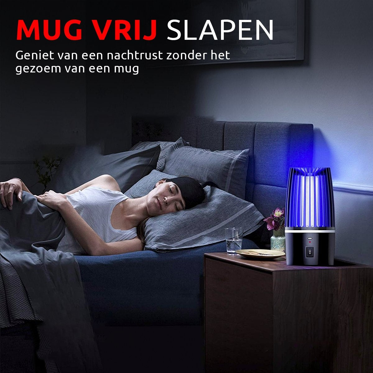 Professionele AyeSense 2 in 1 Muggenlamp - Draadloos & Oplaadbaar - 4000mAh ingebouwde Batterij - Muggenvanger – Insectenlamp– Muggenlamp UV