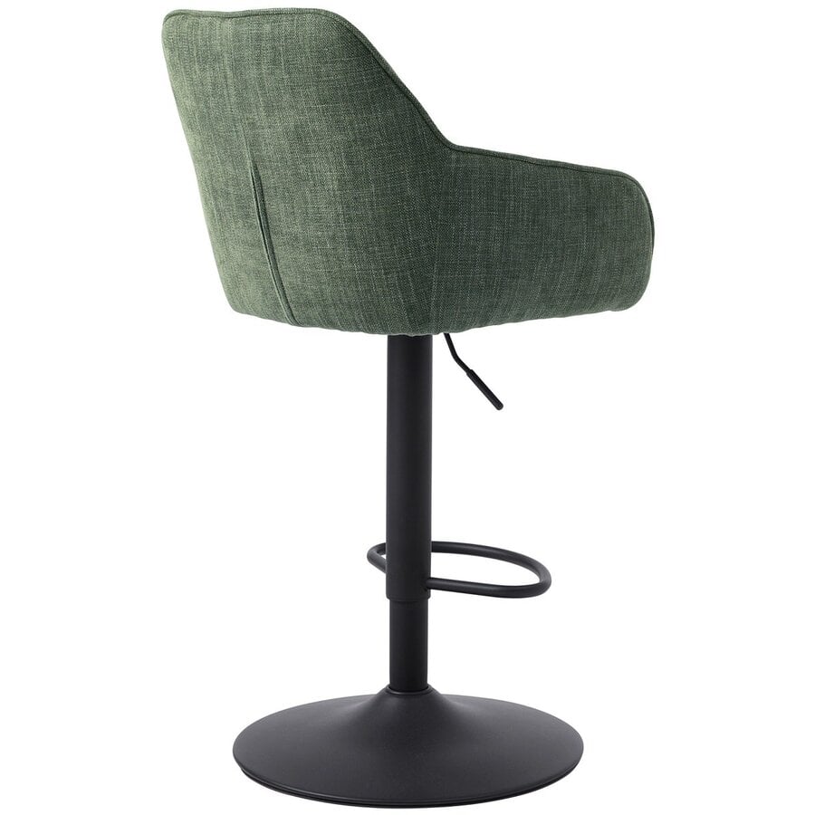 Criks Design Charly Barstoelen 2 Stuks – Groene Eetkamerstoelen – Verstelbare Zithoogte 65-86 cm – Met Voetensteun – Max. 135 kg
