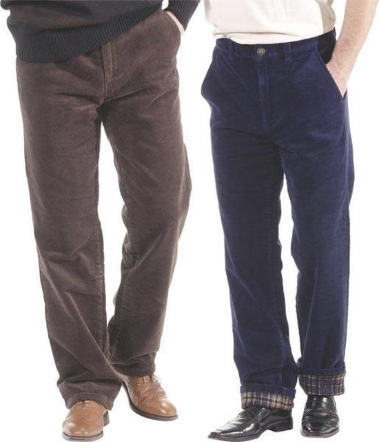 Wisent Heren thermo corduroy broek marineblauw maat 48