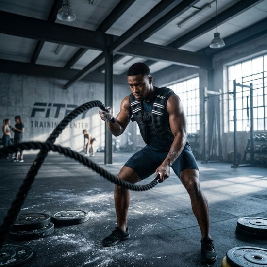 Fitby Gewichtsvest 10KG - Hardloopvest - Weighted Vest - Gewichtsvesten - Gewichten - Verstelbaar - Krachtraining & Crossfit - Cardio - Zwart