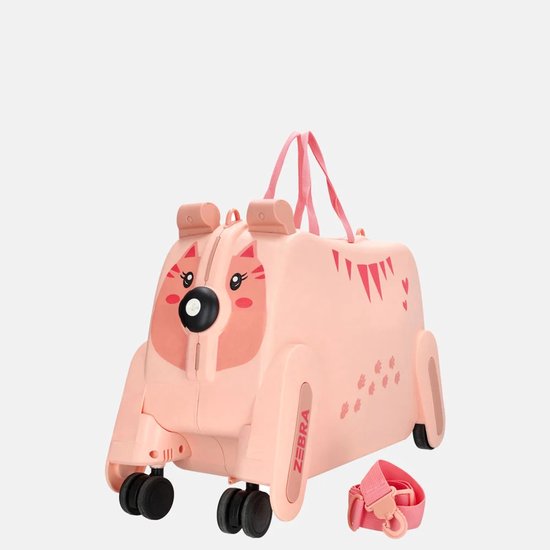 Zebra Trends Ranger Kinder Koffer - Handbagage - Kids - Zitkoffer - Kinderen - Roze