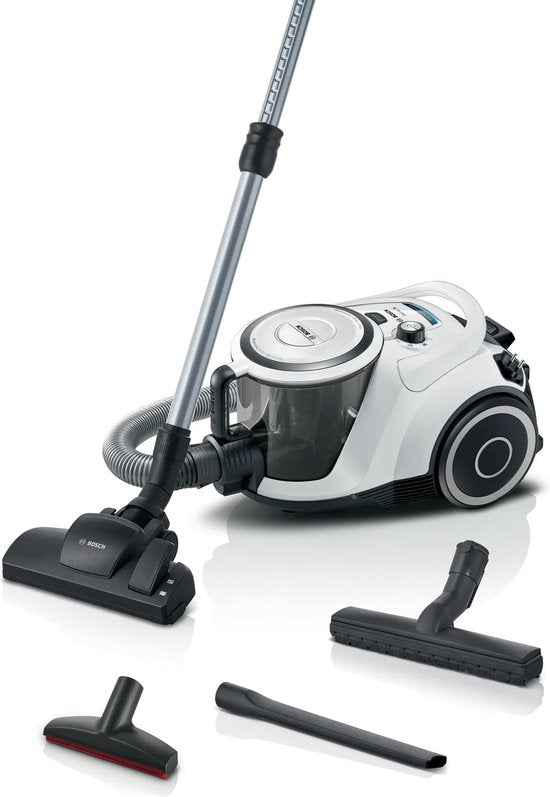 Bosch zakloze stofzuiger GS41 Serie 6, witte stofzuiger zonder zak zakloos