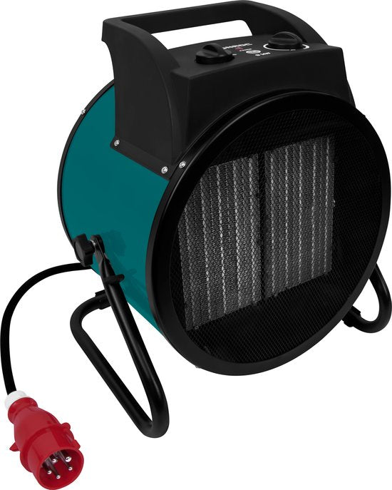 VONROC Elektrische kachel - ventilatorkachel - werkplaatskachel - krachtstroom 400V - 6000W/9000W - keramisch - thermostaat - voor ruimtes tot 80m2