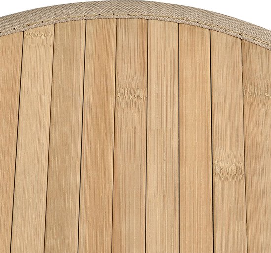 Bamboe Wasmand Curly - 55 Liter - Natuurkleur - Incl. Waszak & Deksel