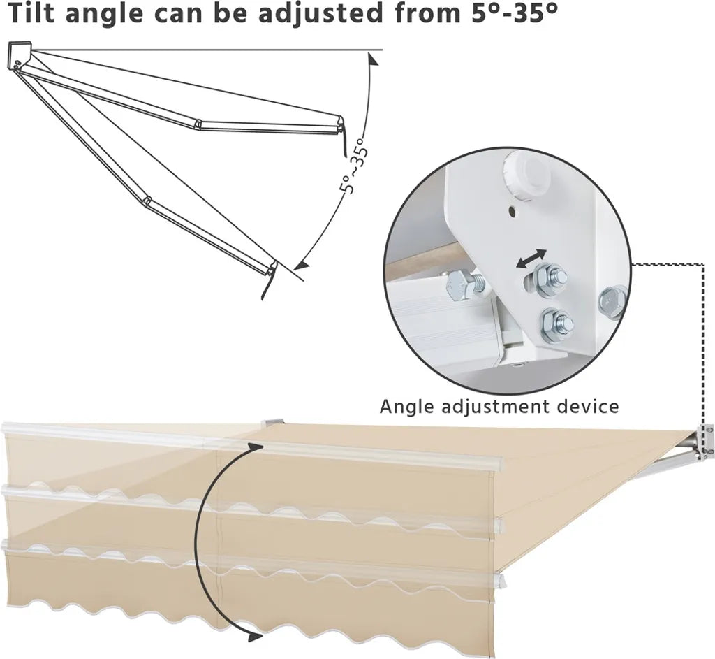 Yaheetech vouw Arm - 250 x 200 cm – Beige