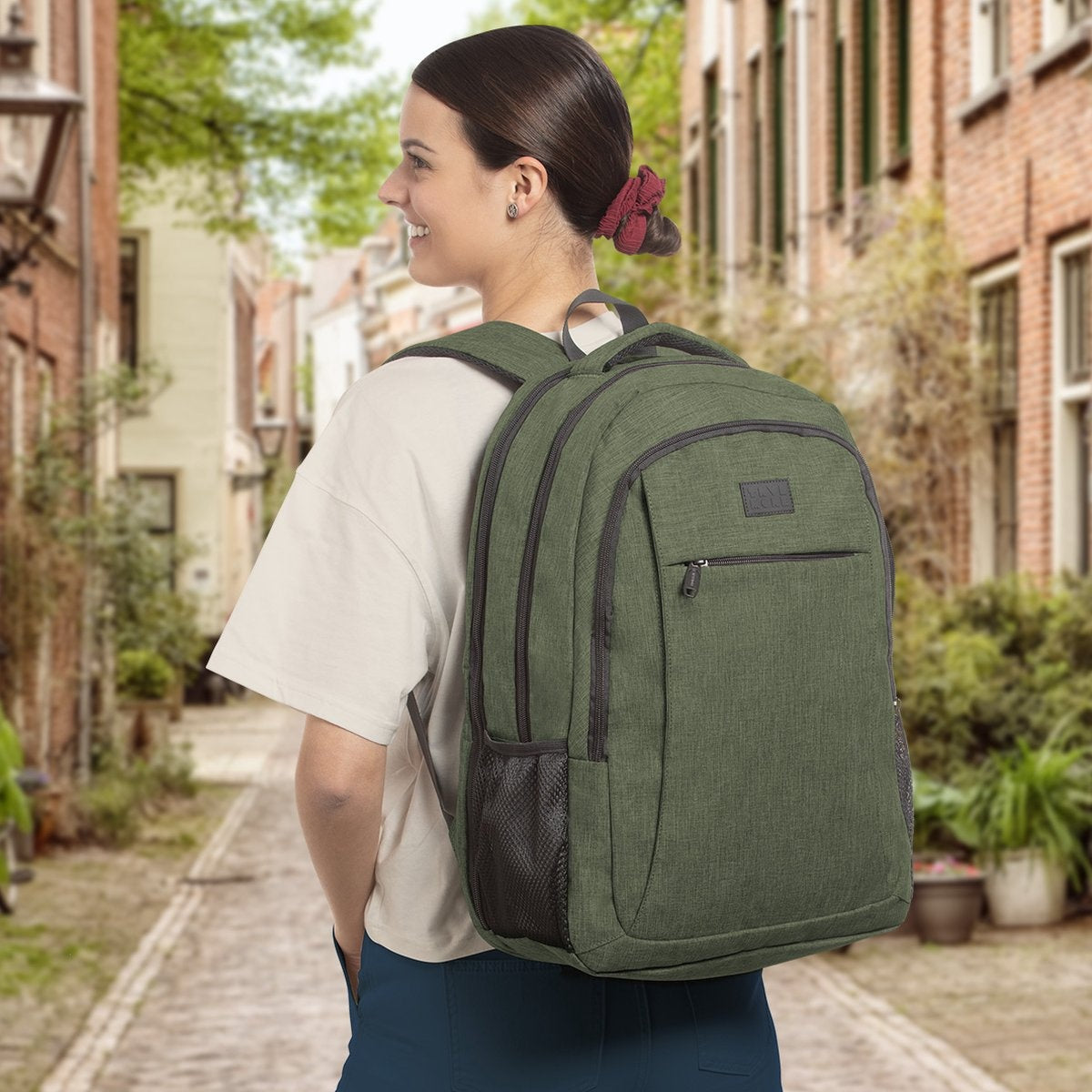 TRVLMORE Rugzak - 36L - 17,3 inch - Laptop Rugtas - Schooltas - Unisex - Spatwaterdicht Groen