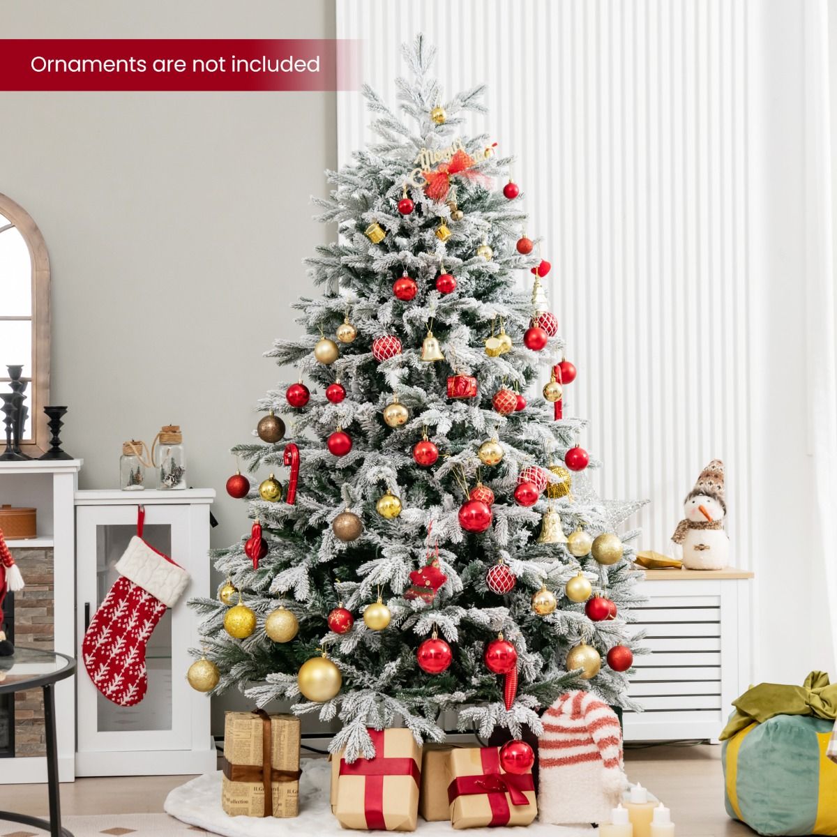 Coast Kerstboom 180 cm – Besneeuwd – Warmwitte LED Verlichting – Groen/Wit