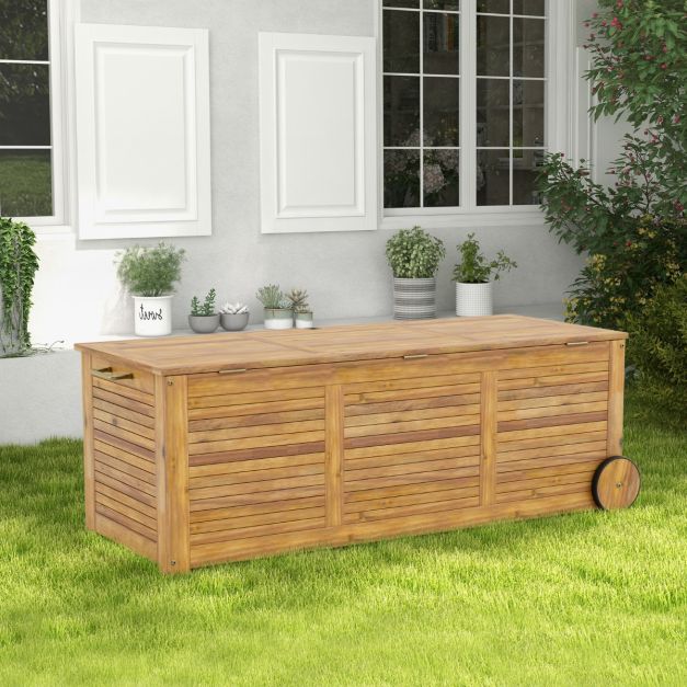 Coast Kussenbox – Waterbestendig – 182 liter – Acaciahout – 127 x 50 x 45 cm – Bruin