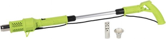 Kinzo Elektrische Onkruidbrander - Onkruidverwijderaar 2000W - tot 650°C - Multifunctioneel - Milieuvriendelijk - Incl. Opzetstukken - Groen/Grijs