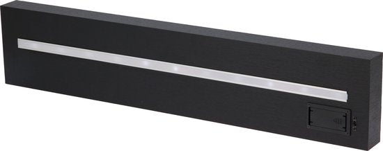 Home&Stylingcollection-wandplank-zwart-met LED-verlichting-60cm