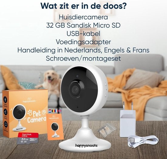 1080P Huisdiercamera met App - Hondencamera met Petcam - Dog & Pet Camera Hond - Huisdier Camera voor Honden & Dieren