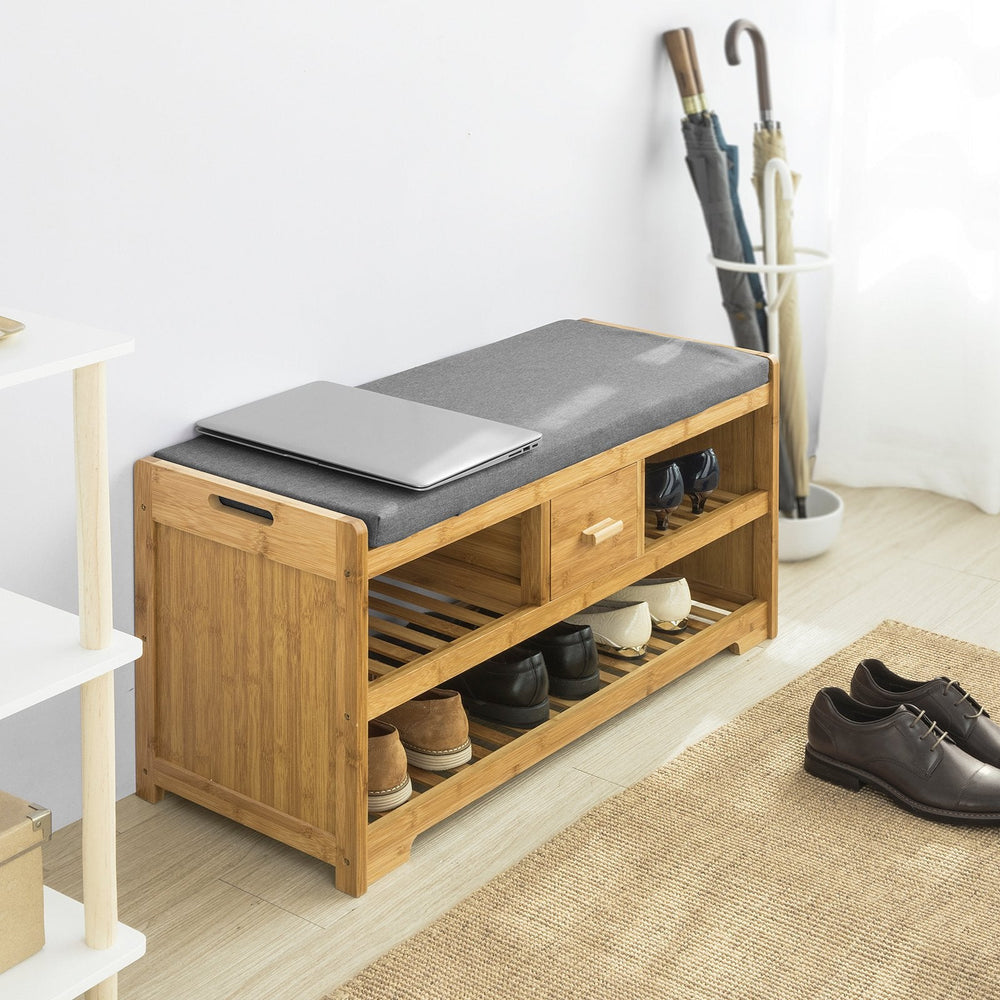 SoBuy Schoenenbank - Hout - 105x43x35cm
