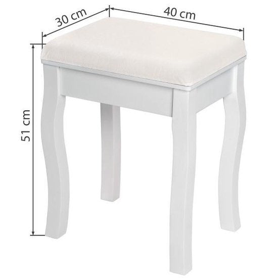 tectake® - make up kruk schminkkruk met gestoffeerde zitting - 402073