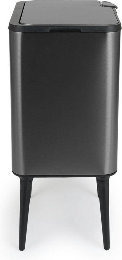 Umuzi Cleaning Push bin Prullenbak - 36 liter - Metaalgrijs - 48 x 38 x 54,5 cm