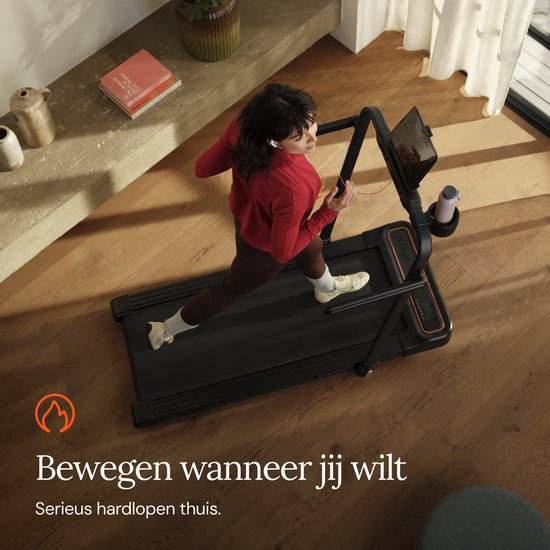 Moov Run Loopband Inklapbaar - Walking Pad – Opvouwbare Wandelband - Treadmill 1-14 km/u – Incl. Accessoires