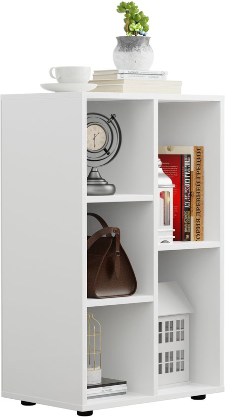 VDD - Vakkenkast - Vakken kast - Vakkenkast Roomdivider - Vakkenkast Wit - Wandkast - Wand kast - Boekenkast - Boekenkast Wit - Boeken kast - wit - 5 vakken