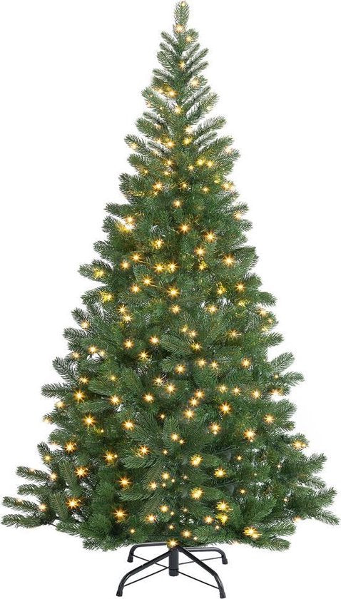 Casaria Kunstkerstboom – 140cm Kerstverlichting 100 LEDS - Groen