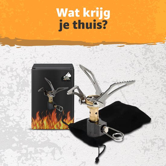 Ever Trex Ultra Light Gasbrander - Camping Kooktoestel - Propaan - 3000W - 47g - Mini - Klein - Op Gas - 1 Pits - Nood - Noodpakket - Campinggas - Gasvuur