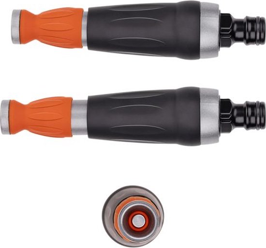 BLACK+DECKER Aanpasbare Sproeikop - Spuitpistool voor Tuinslang - Aanpasbare Waterstroom - 12 x 3,5 x 3,5 CM - Oranje/Zwart