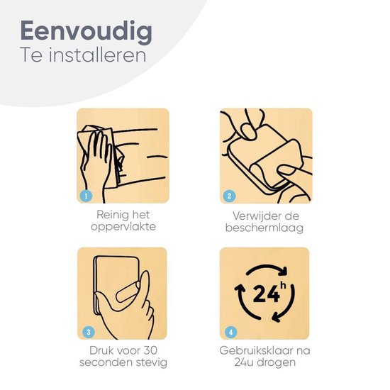 Trendfield Haakjes Zelfklevend - Handdoekhaakjes - 4 Ronde Zelfklevende Haken - Ophanghaken - Wandhaak - Plakhaakjes Handdoek - Handdoekhouder - Ophanghaakjes - Zwart