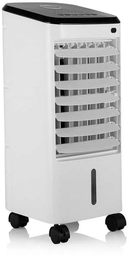 Tristar Mobiele Aircooler 4 L – Met Afstandsbediening & Timer – Zwenkwieltjes – Koelelementen – Verstelbaar – AT‑5446 – Wit