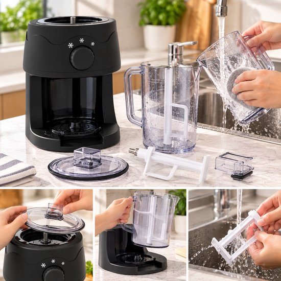 Nexxt Slushy Maker en Ice Crusher - 1 liter - 3 Maalstanden - 30W