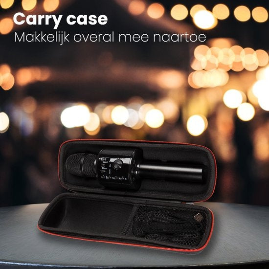 Auronic Karaoke Microfoon - Voor Kinderen en Volwassenen - Bluetooth - Draadloos - met Speaker - Zwart