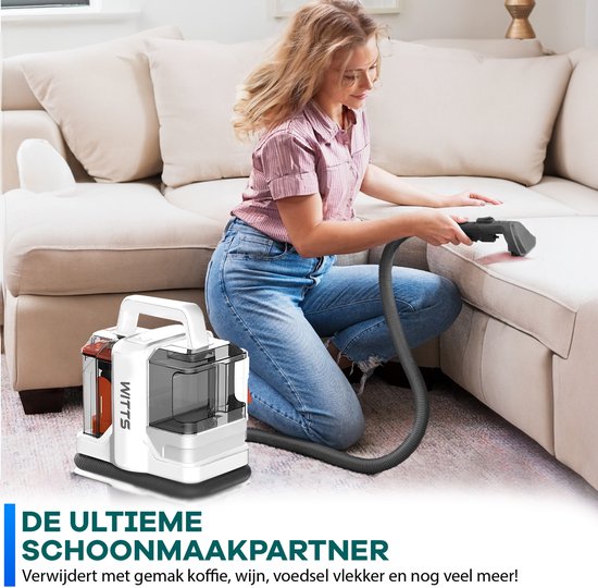 WITTS Bank Reiniger - Tapijtreiniger - 400W - Tapijtreiniger Machine - Vlekkenreiniger - Reinigingsmachine - Tapijtreiniger Stofzuiger