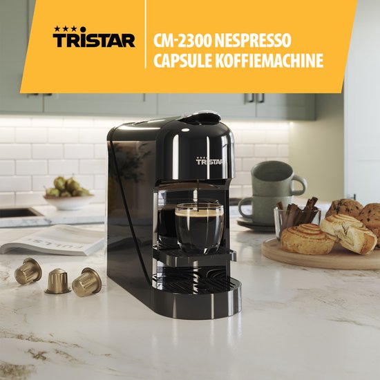 Tristar CM-2302 - Koffiecupmachine - Geschikt voor Nespresso - 0.8L - 1400W - Compact & Gebruiksvriendelijk