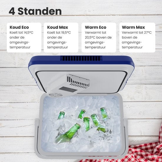 Auronic Elektrische Koelbox - Coolbox - 25L - 12V en 240V - Blauw
