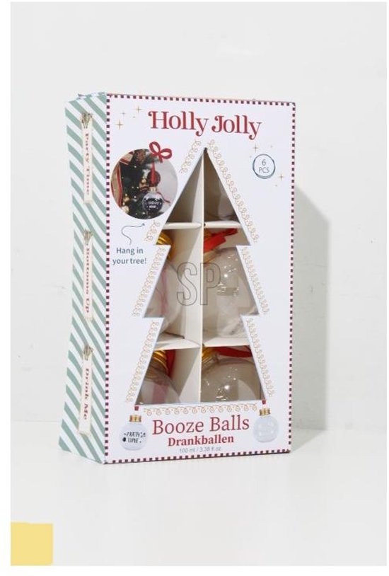 Kerstdrankballen vulbaar 100ml 6 stuks