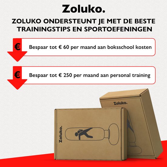 Zoluko Opblaasbare Bokszak op Voet - Incl. Bokshandschoenen, Voetpompje en E-book - Voor binnen en buiten - Voor Volwassenen en Kinderen - Zwart - ø 65 cm - 160 cm hoog