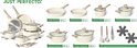 Just Perfecto Pannenset - 15-delig - Antiaanbak - Inductie - Beige graniet